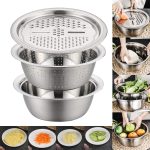3 In 1 Vegetable Cutter with Drain Basket