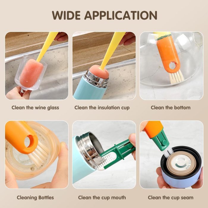5 in 1 bottle cleaning brush